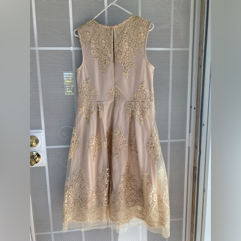Gold Embroidered Dress Studio One New York - Picture 5 of 11